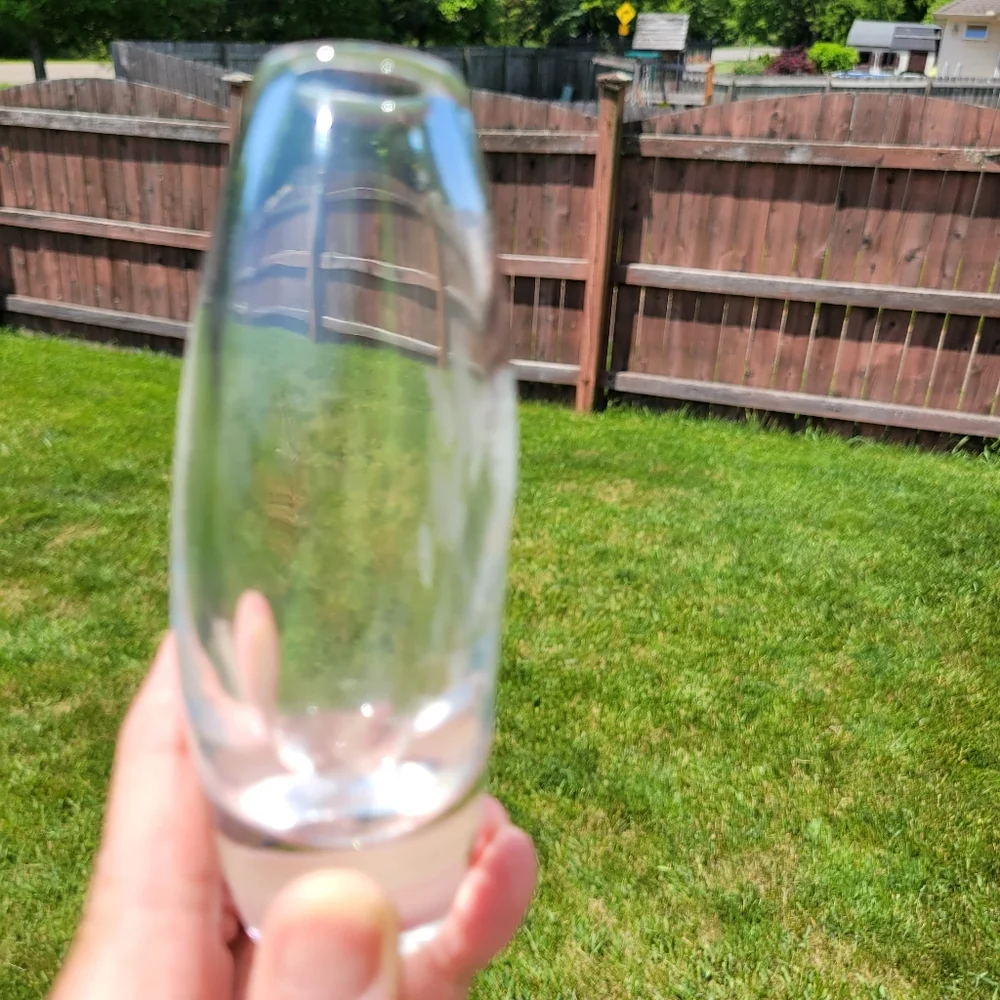 Stunning Smalandshyttan Sweden Crystal Vase ~ Lovely! MCM